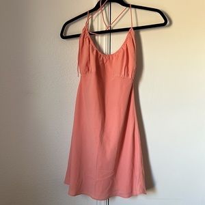 abercrombie and fitch halter ruched mini dress